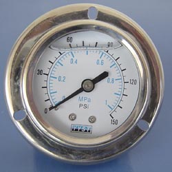 2" Liquid Filled Pressure Gauge with Flange, Flanged Pressure Gauges