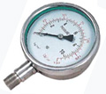 All stainless steel pressure gauge, all st.st. all ss gauges